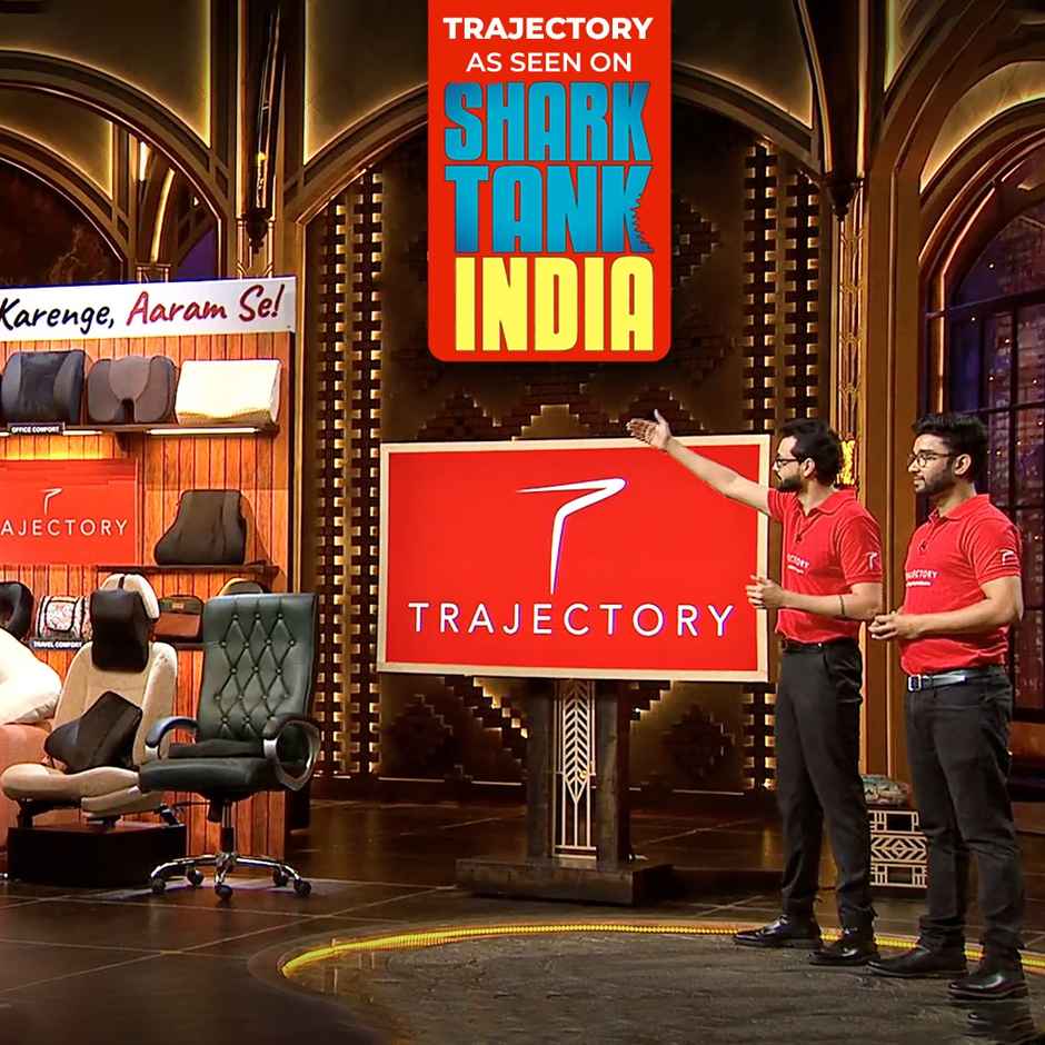 Trajectory Orthopedic Lumbar Support Pillow for Chair & Car - Memory Foam for Back Pain Relief