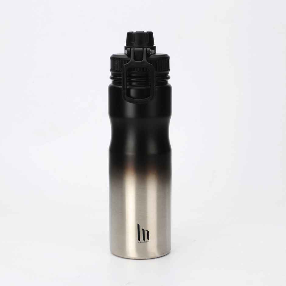 Hoom Gradient Colour Effect Vacuum Stainless Sports Water Bottle | HMNSSB 053 | Black | 600 ml