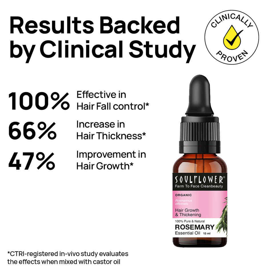 Soulflower Rosemary Essential Oil For Hair Growth