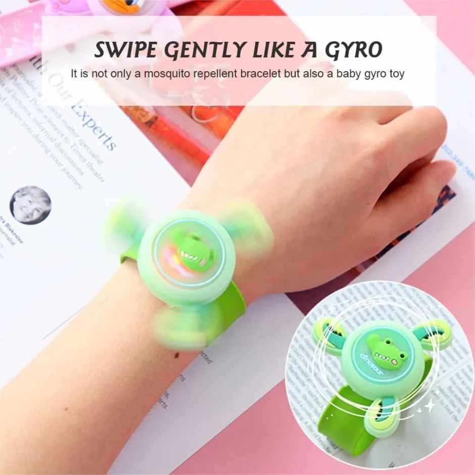 Toyshine Led Light Kids Rakhi Spinning Toy for Kids | Spinning Slap Band | Assorted