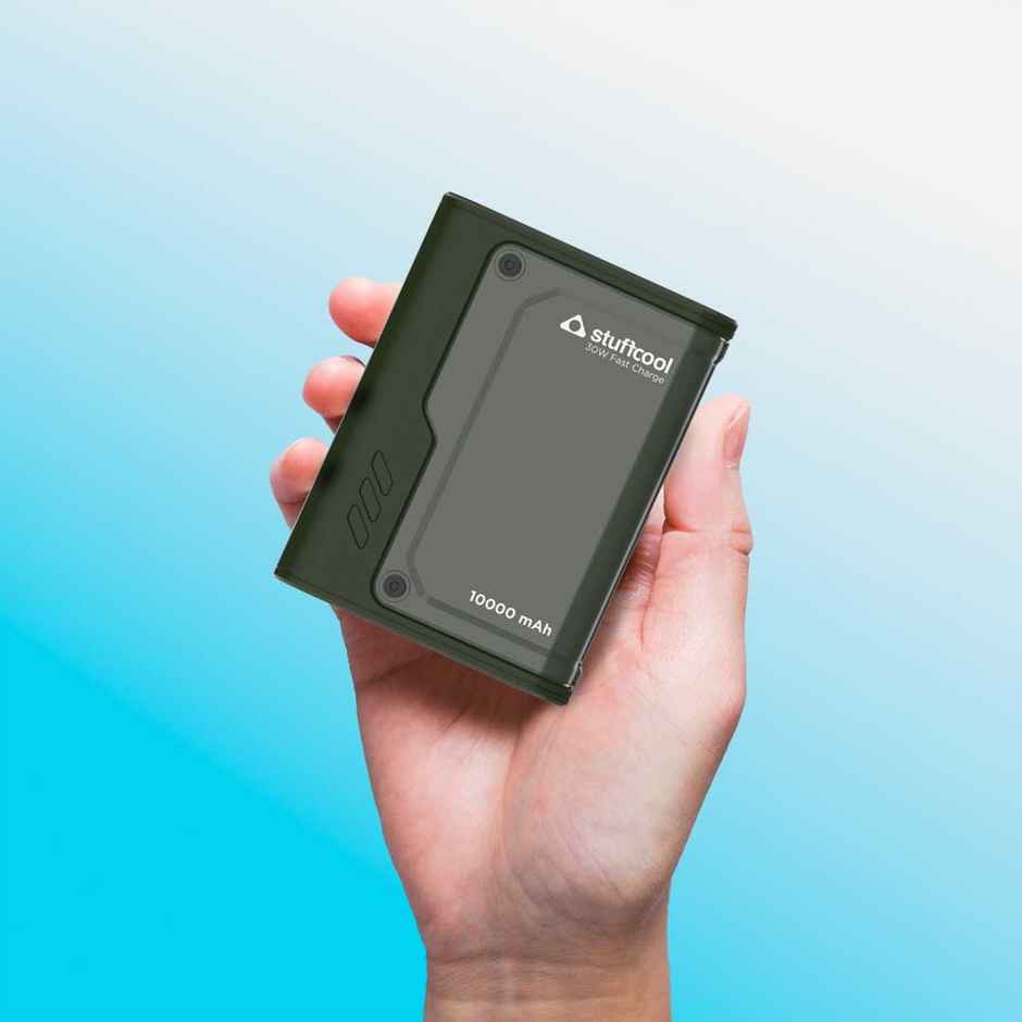 Stuffcool Mega Ii 30W Mini 10000 mAh Powerbank For Super Fast Chargingpixels Iphones- Green