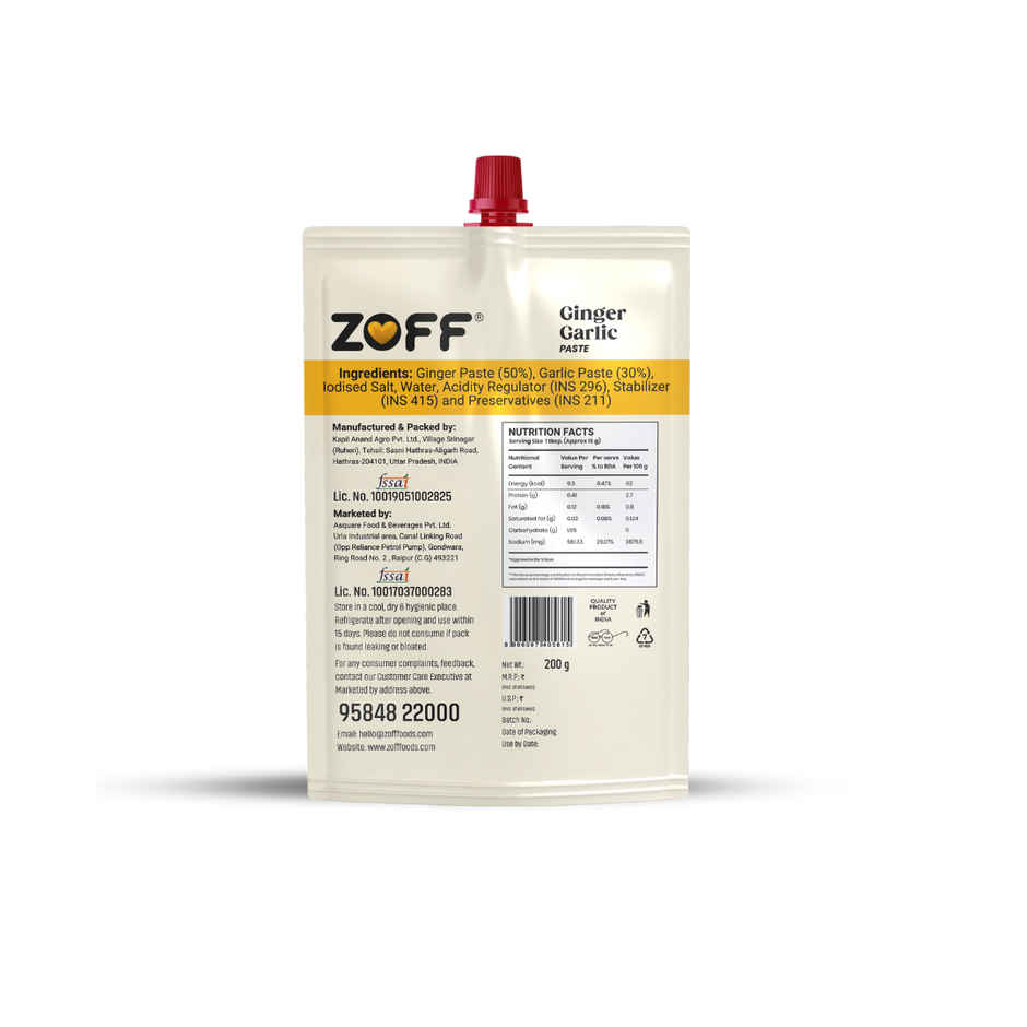 Zoff Ginger-Garlic Paste