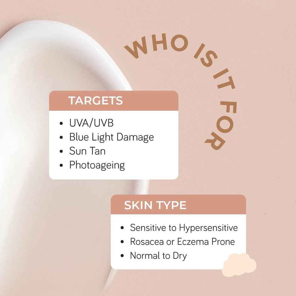 Moody Sensisoothe Sunscreen SPF 50 PA++++ Mineral With Ceramides & Rice (50 Ml)