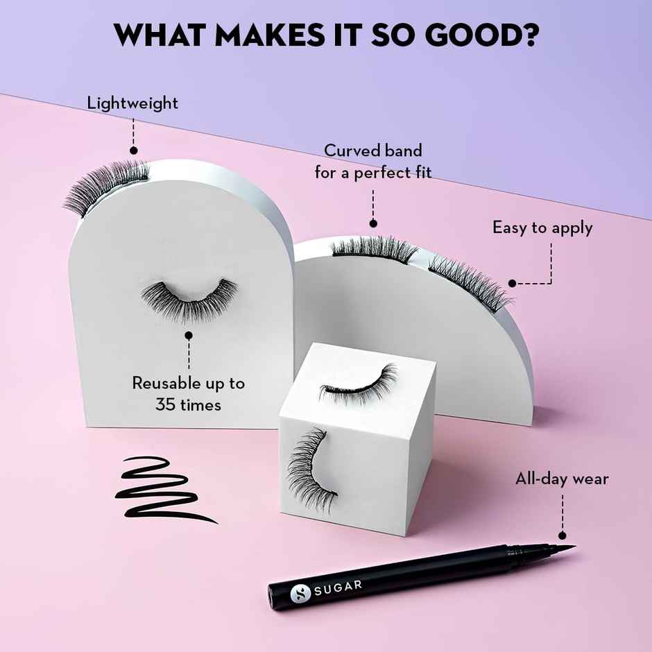 SUGAR Cosmetics Eyeliner and Eyelashes - Melodrama | Waterproof