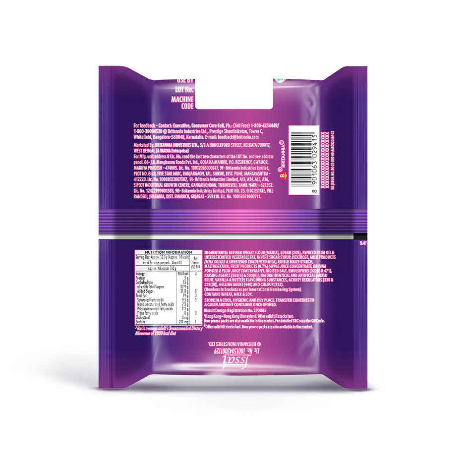 Britannia Treat Jim Jam Naughty Jam creme Biscuits | Trans Fat-free