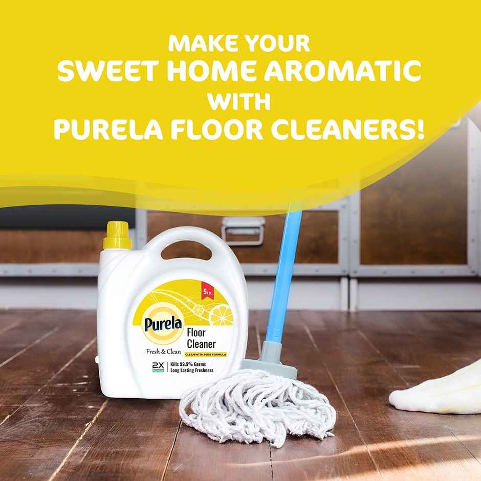 Purela Lemon Floor Cleaner Liquids | Bathroom Surface Cleaning Liquid | Ecofriendly