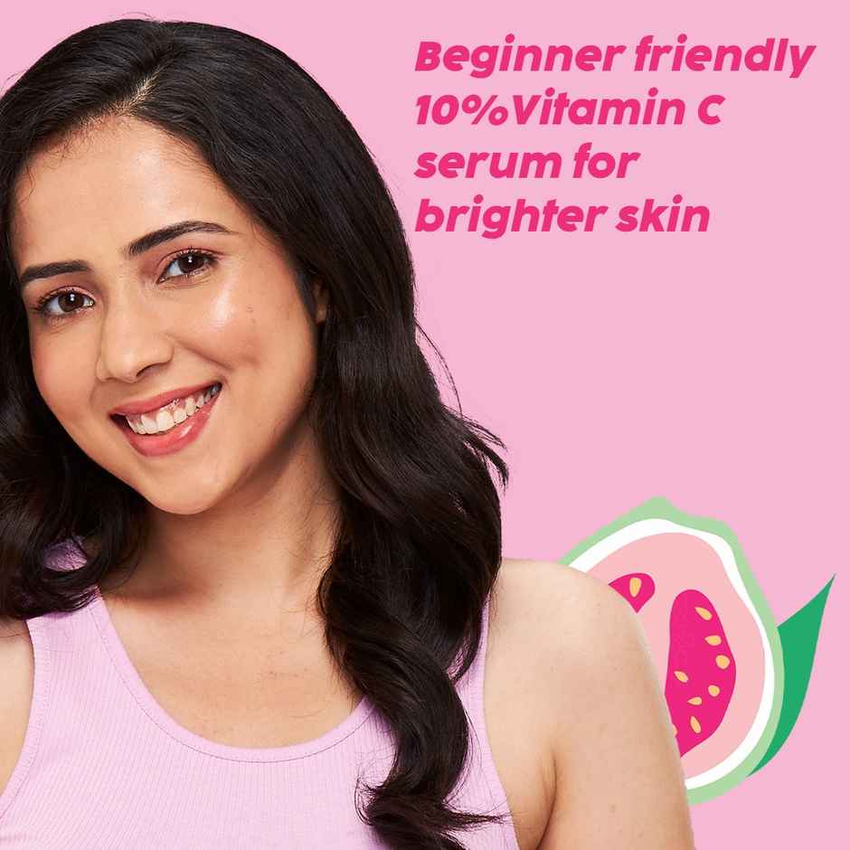 Plix Guava Glow 10% Vitamin C Face Serum with Guava Extract & Pentavitin for Bright & Glowing Skin