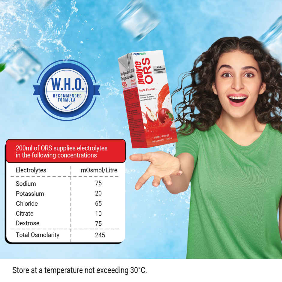 Cipla Prolyte (ORS) Apple Flavour Liquid