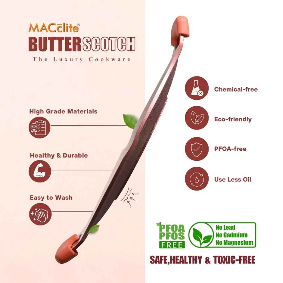 Macclite Concave Tawa | 34 cm | Non-Stick | Induction Compatible