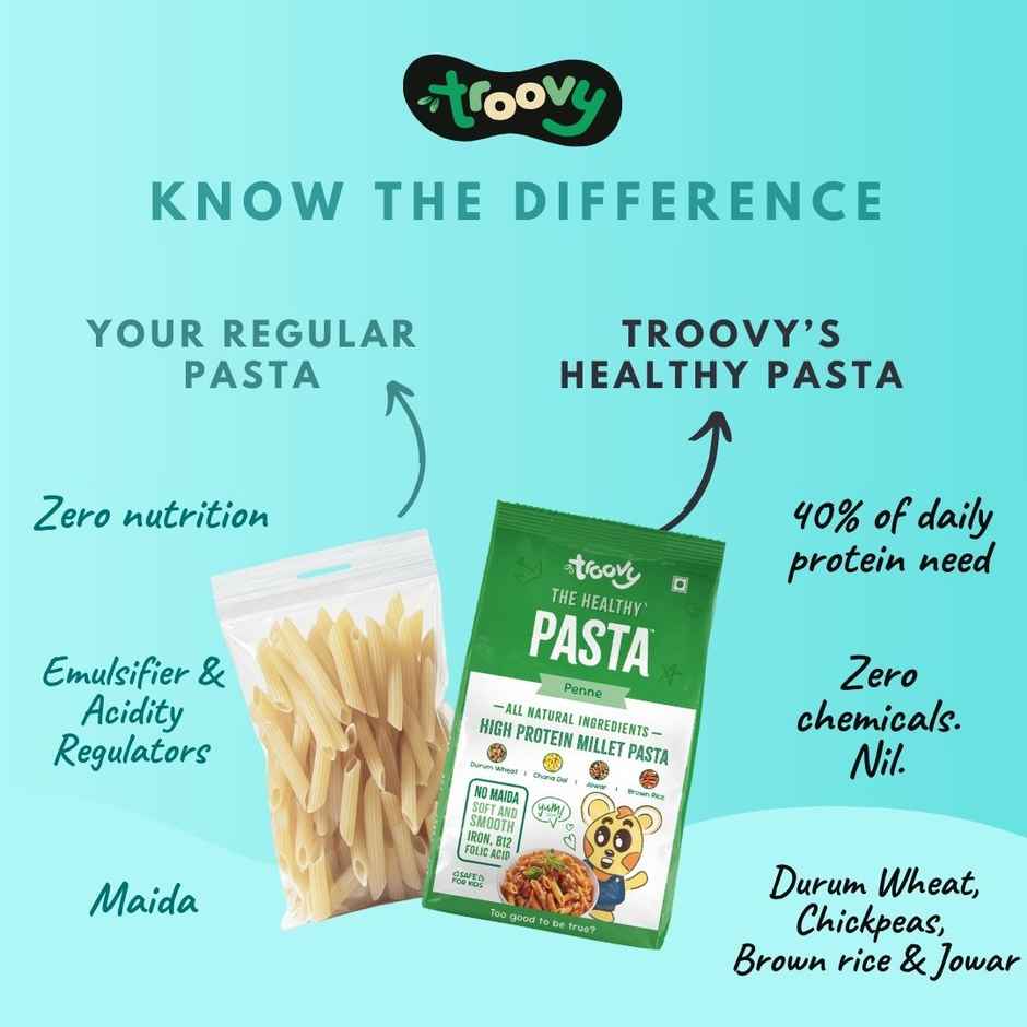 Troovy Healthy High Protein Penne Pasta (No Maida)