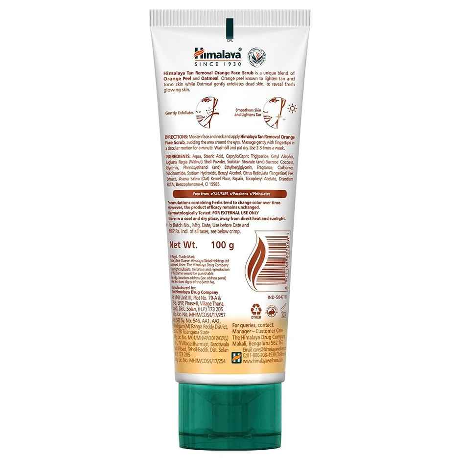Himalaya Wellness Company Tan Removal Orange Face Scrub