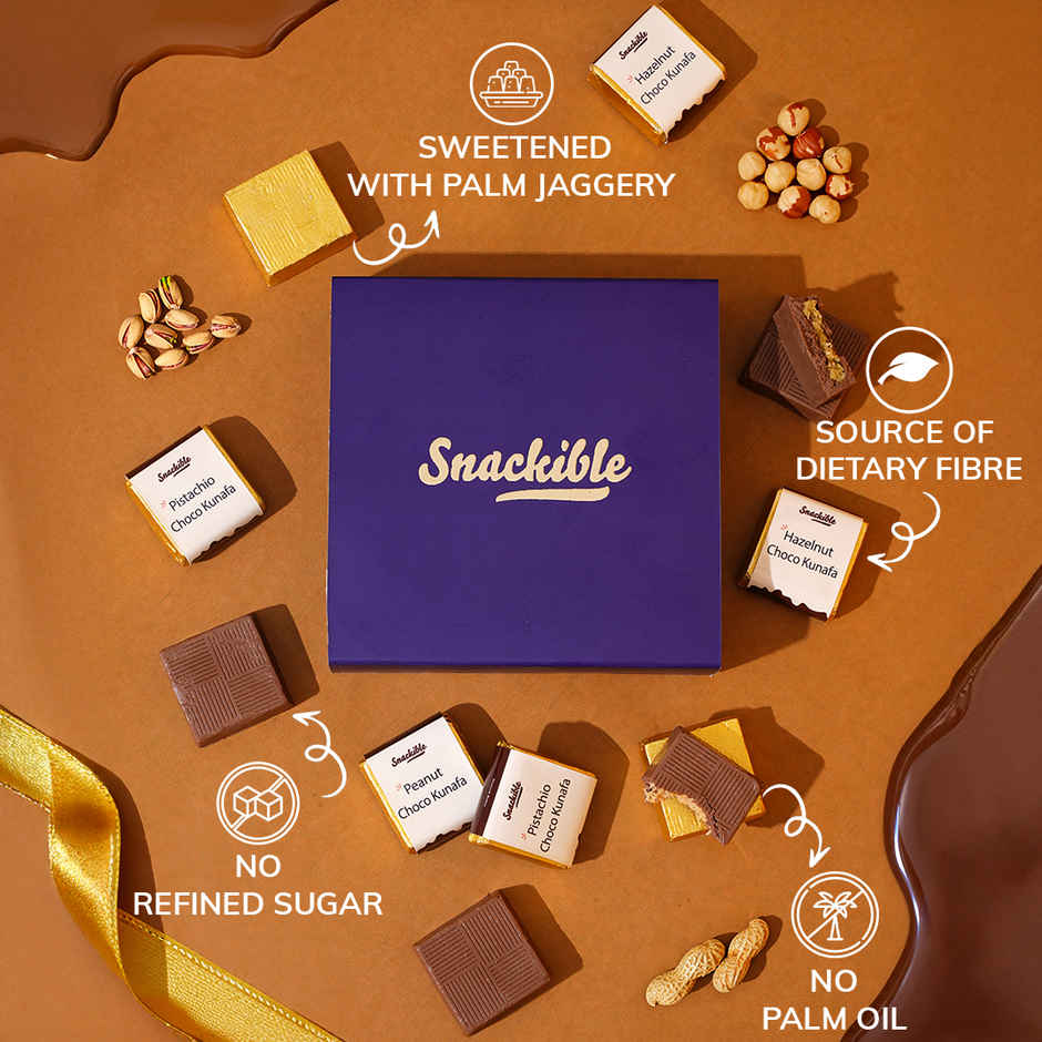 Snackible Kunafa Chocolate Bites