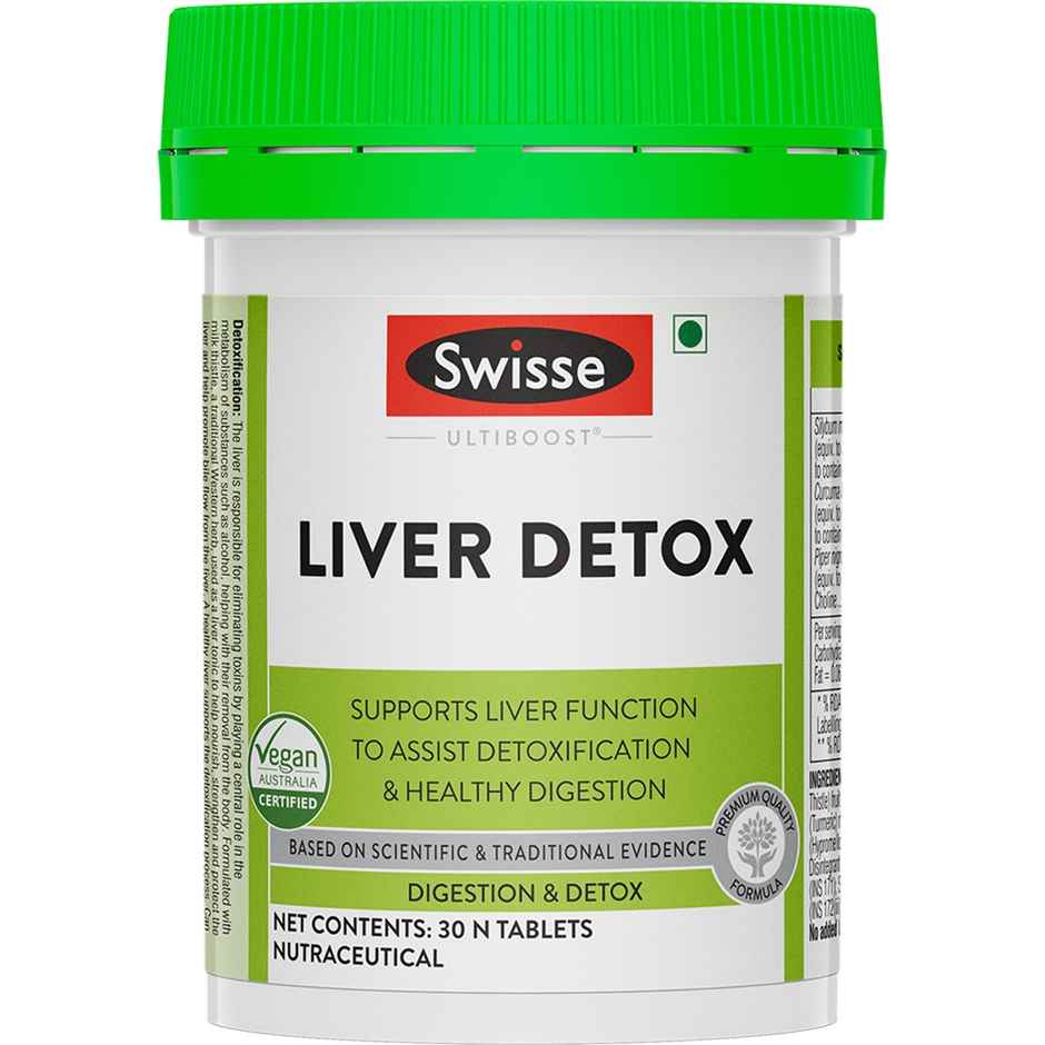 Swisse Liver Detox- High Strength 500Mg Milk Thistle, Turmeric & Choline - 30 Tablets