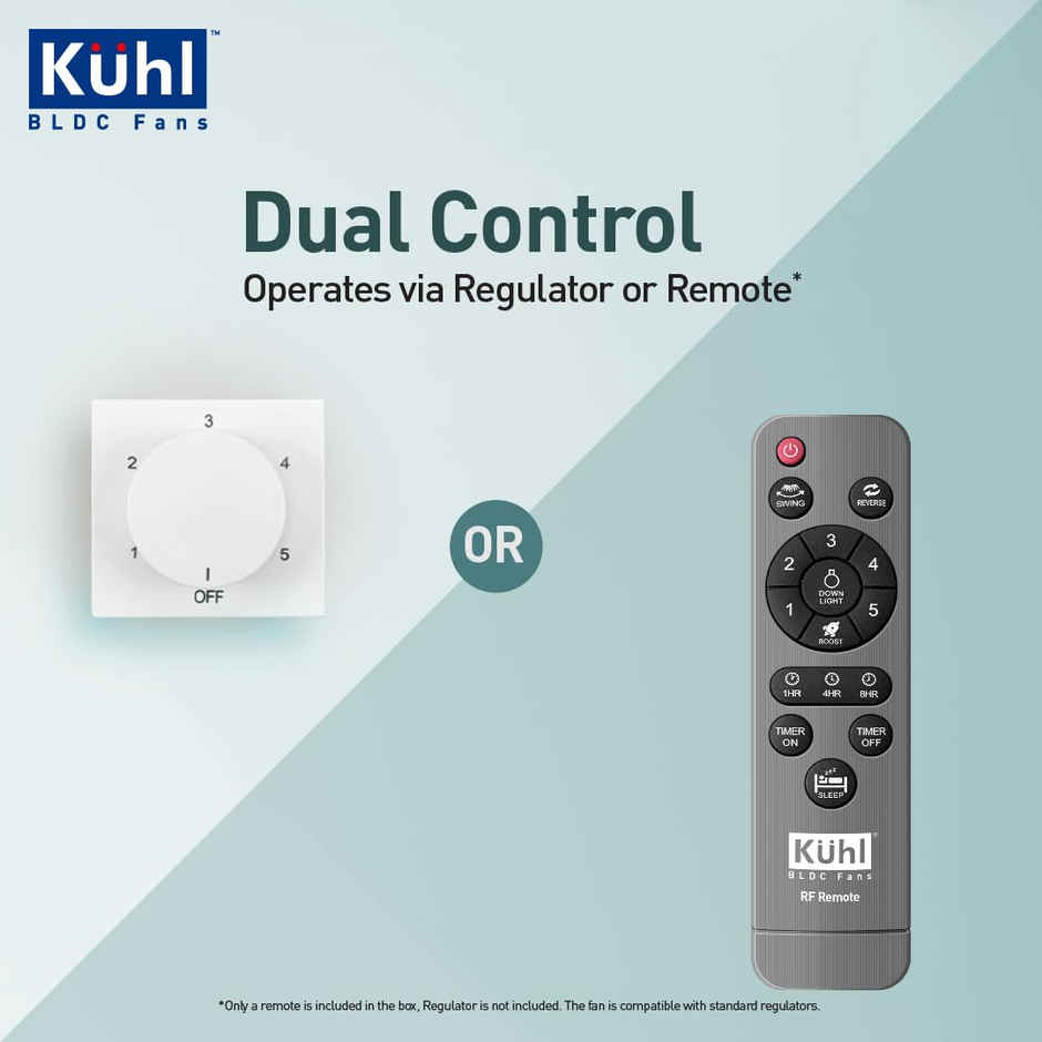 Kent KUHL Fest B1 1200MM Power Saving BLDC Ceiling Fan | 28W | Saves Upto 65% | Silver Mist