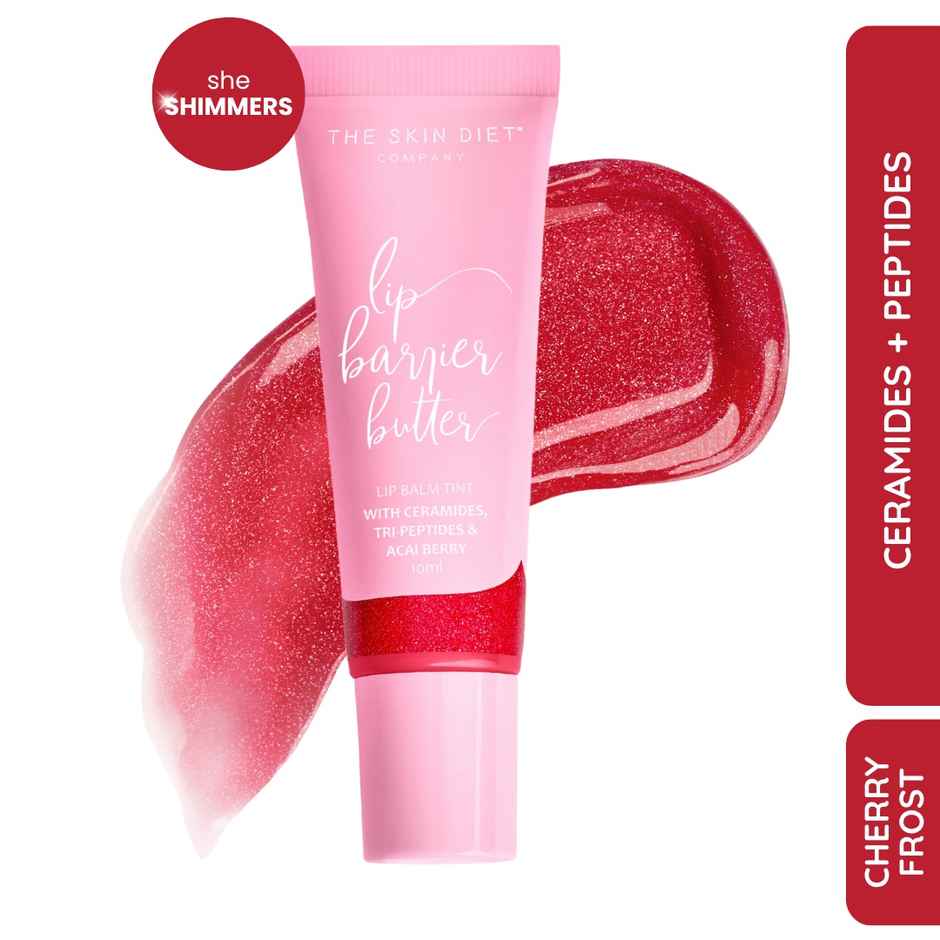 Lip Barrier Butter Balm Brightens Hydrates Dry Pigmented Lips - Cherry Frost