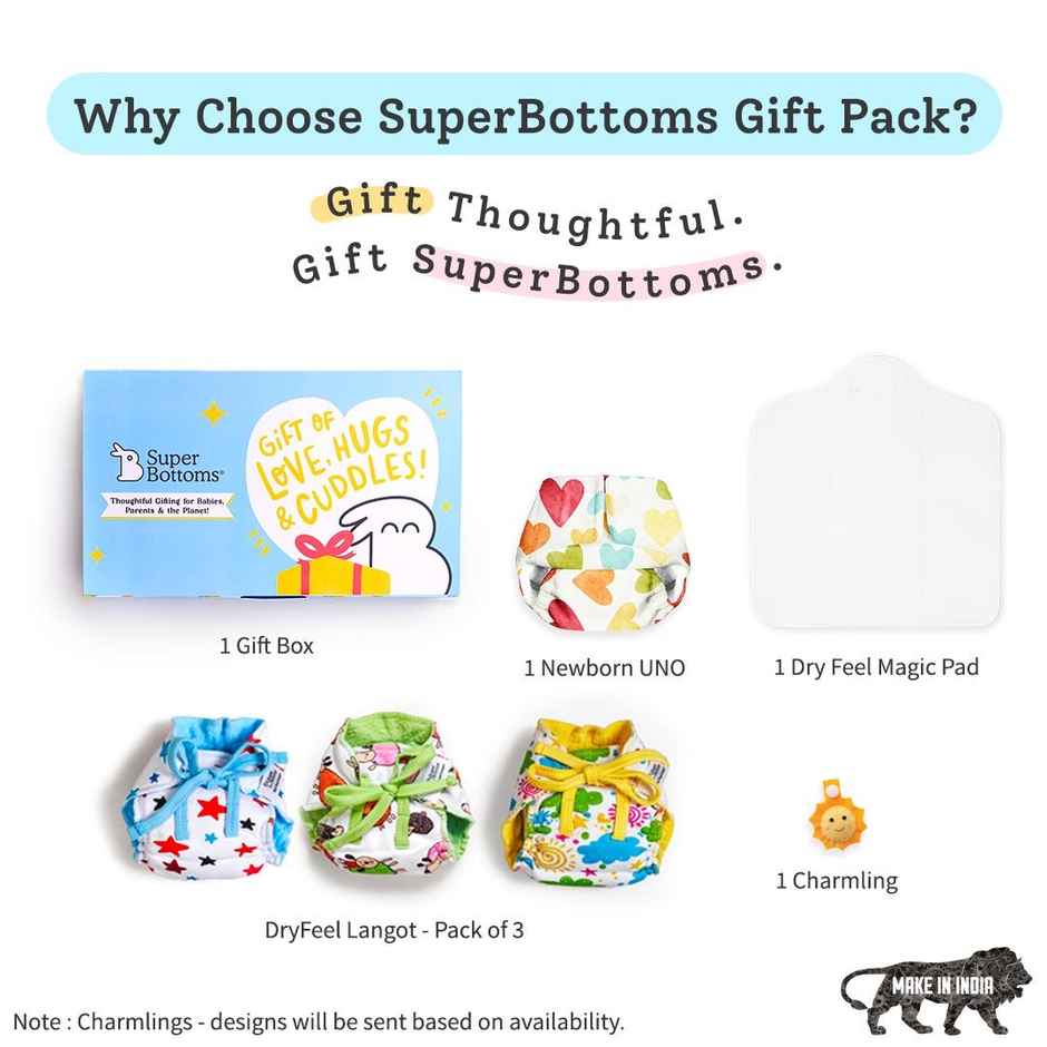 SuperBottoms Newborn Baby Diapering Essentials Gift Pack