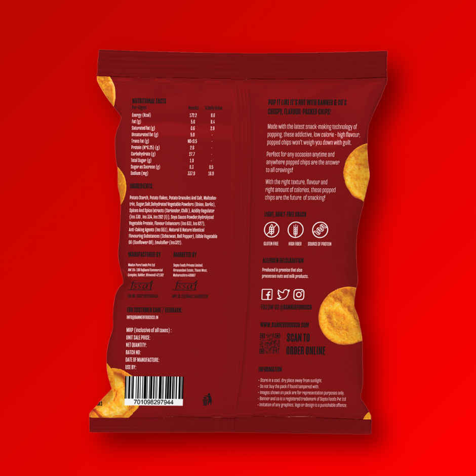 Banner & Co Sweet Sriracha Popped Chips