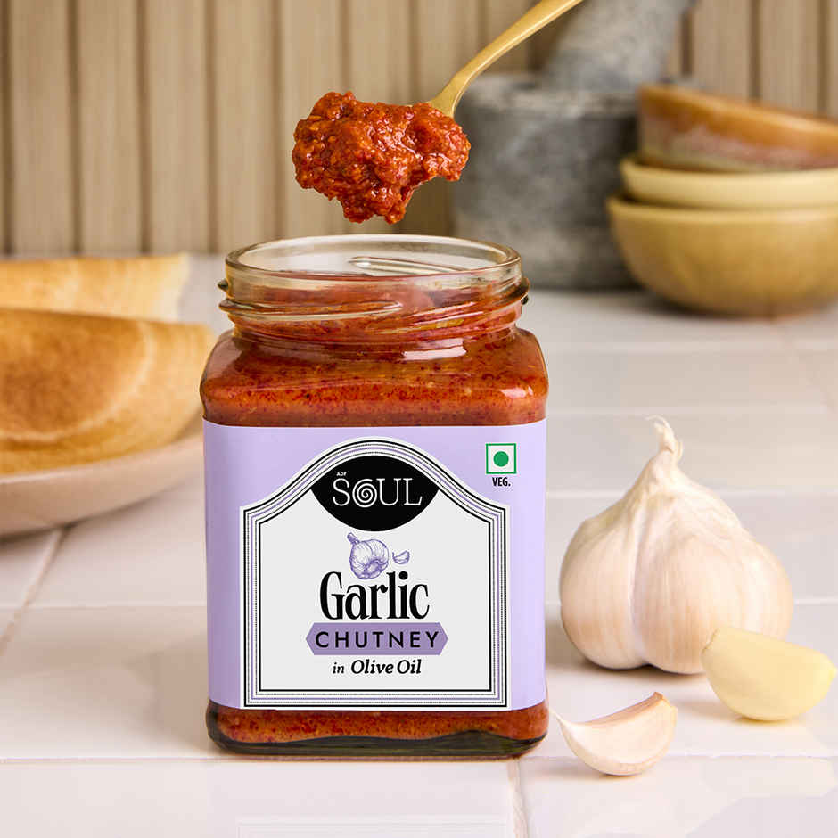 ADF Soul Garlic Chutney In Olive Oil