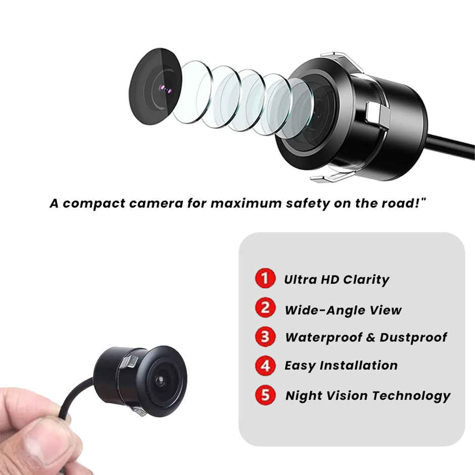 Potauto Rear Parking Hd Camera A007 | Waterproof | Night Vision - Enhanced Vehicle Safety