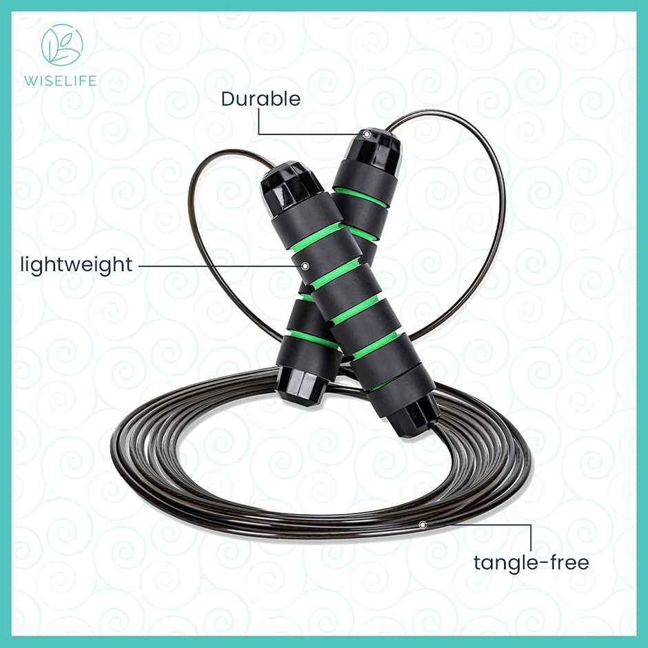 Wiselife Skipping Rope- Green Black