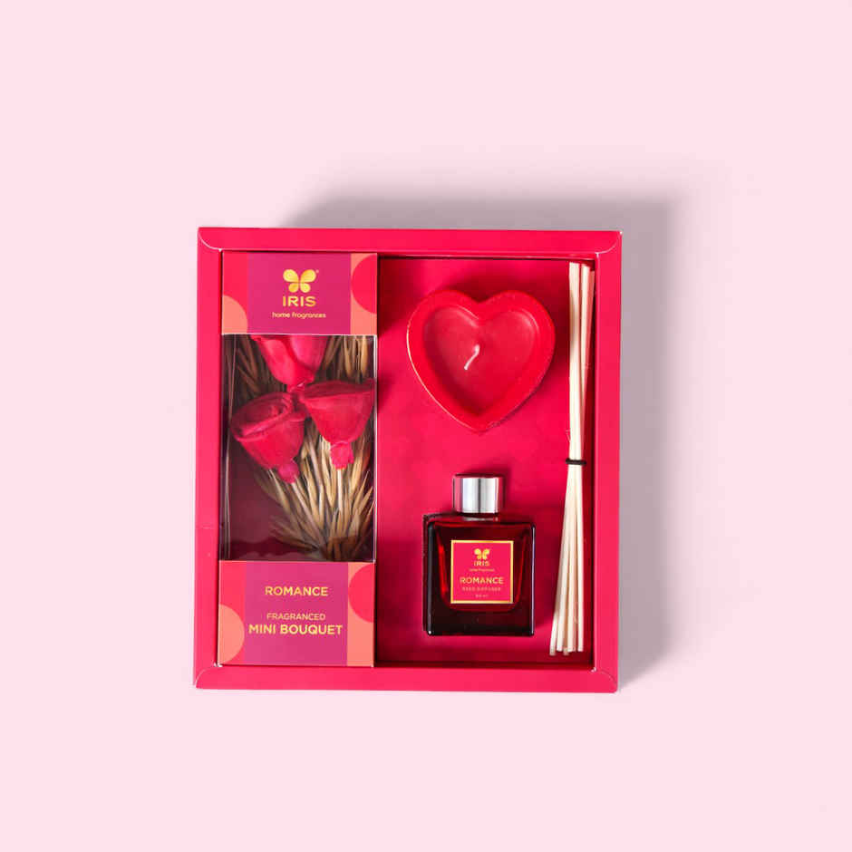 Bundle of Love Candle, Roses & Reed Diffuser Gift Set | Iris