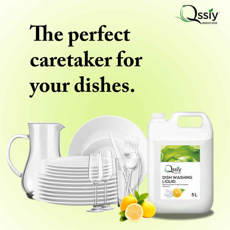 Qssiy Dishwash Liquid Gel Can Jar | Green Apple