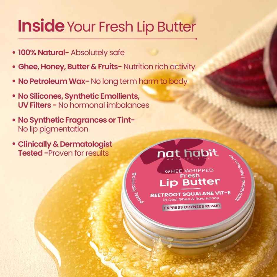 Nat Habit Beetroot Lip Balm For Lip Brightening & Pigmentation