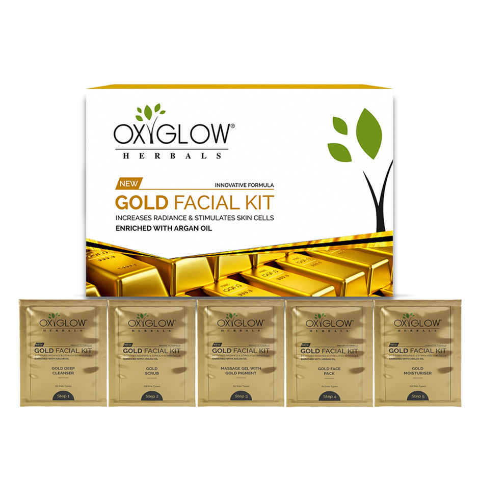 Oxyglow Herbals Gold Facial Kit | Increase Radiance & Stimulate Skin Cell