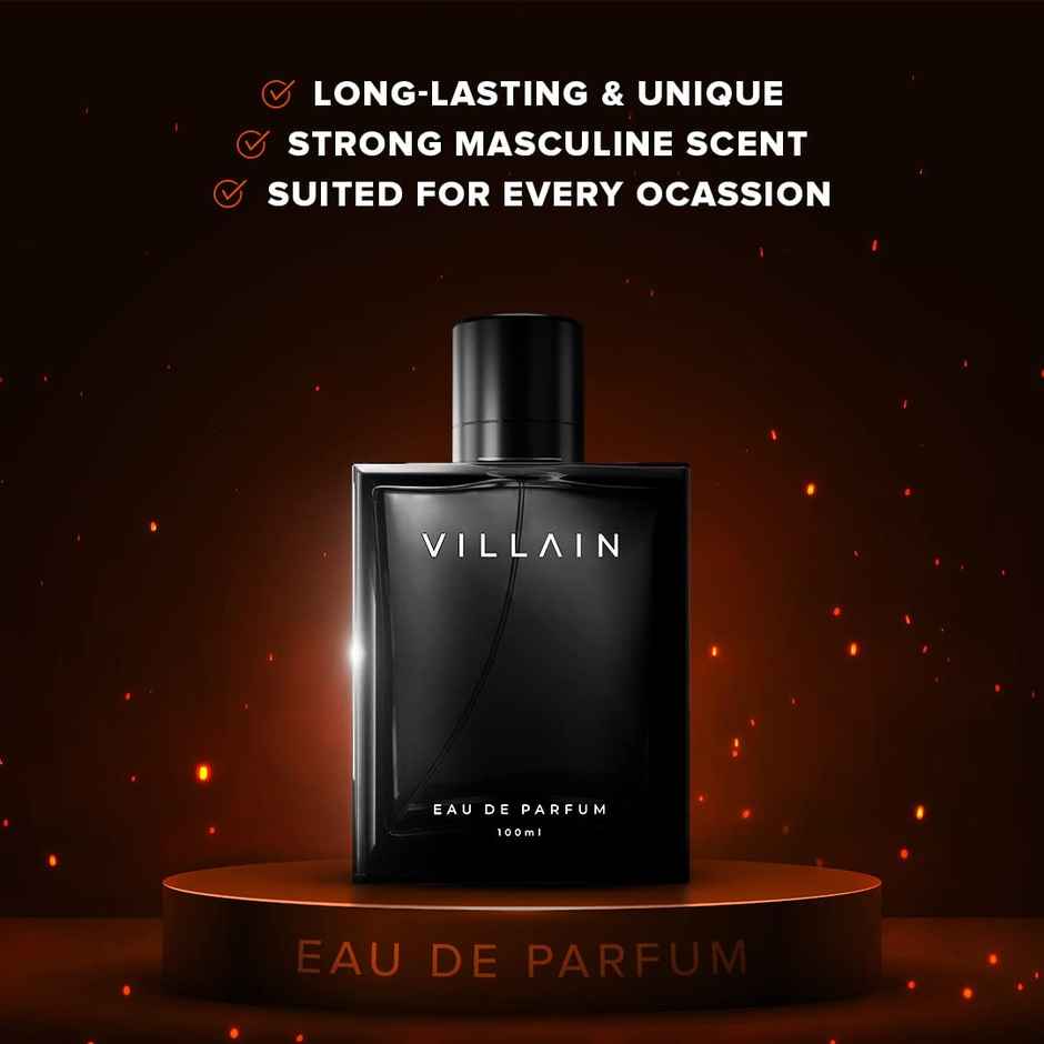 Villain Eau De Parfum Woody & Spicy | Premium Long Lasting Fragrance Spray