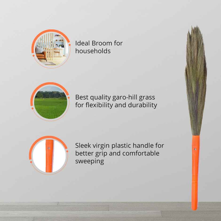 Monkey 555 Premium Plastic Natural Grass Broom