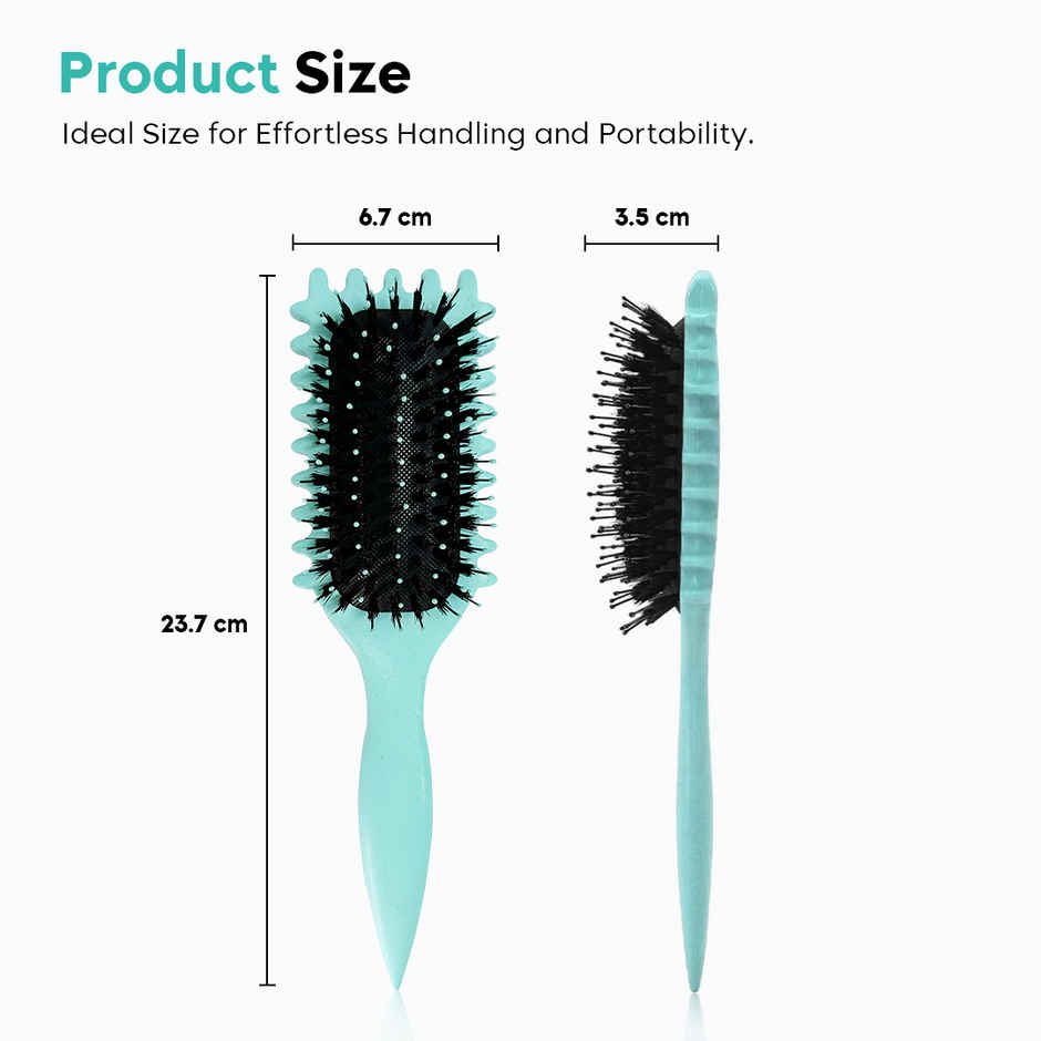 Gleva Curl Defining Hair Brush | Light Blue