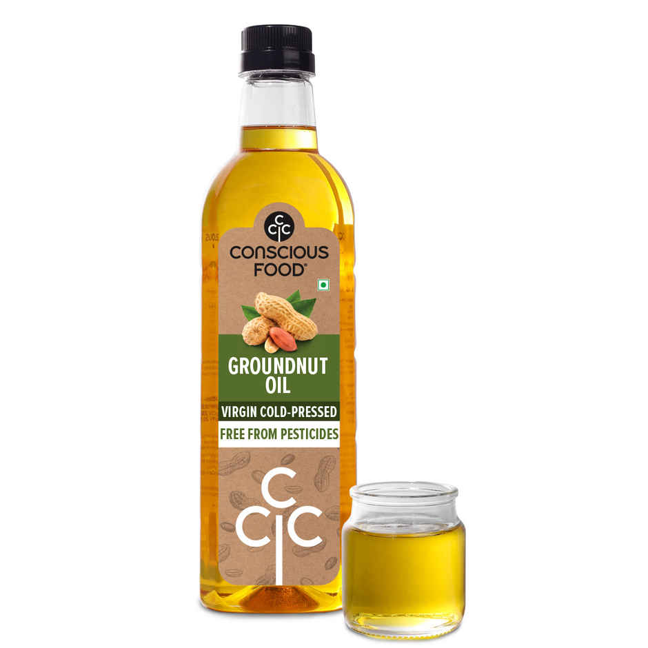 Conscious Food Groundnut (Peanut) Cold Pressed Oil | Organic Healthy Cooking Oil