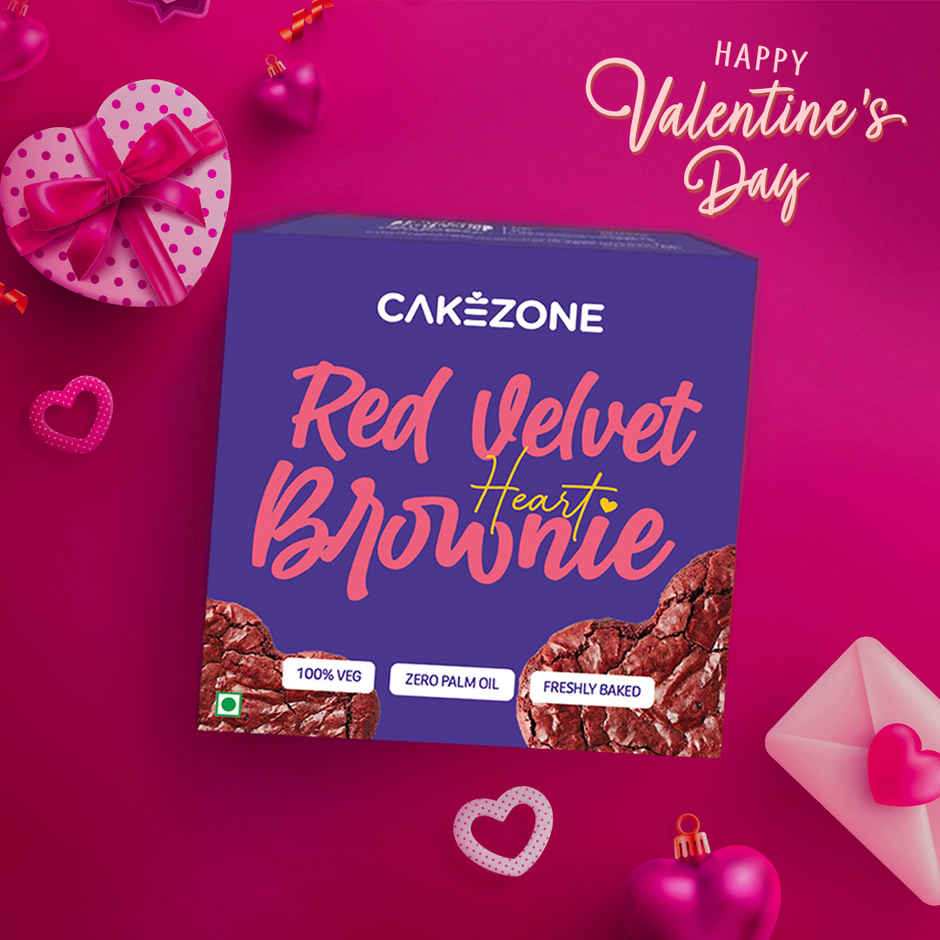 Cakezone Red Velvet Heart Brownie