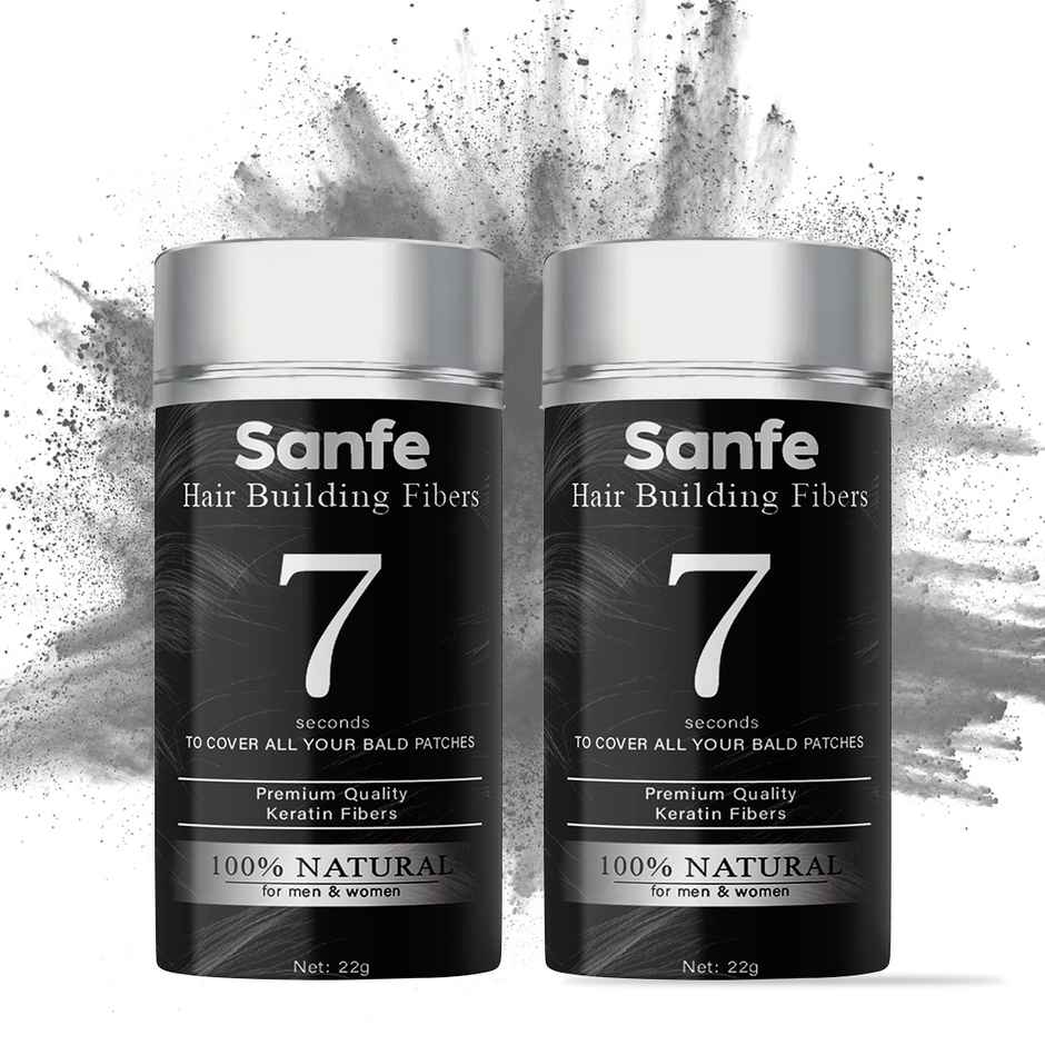 Sanfe Hair Building Fibers | Hair Fiber Powder for Bald Spot & Thinning Hair Cover Up