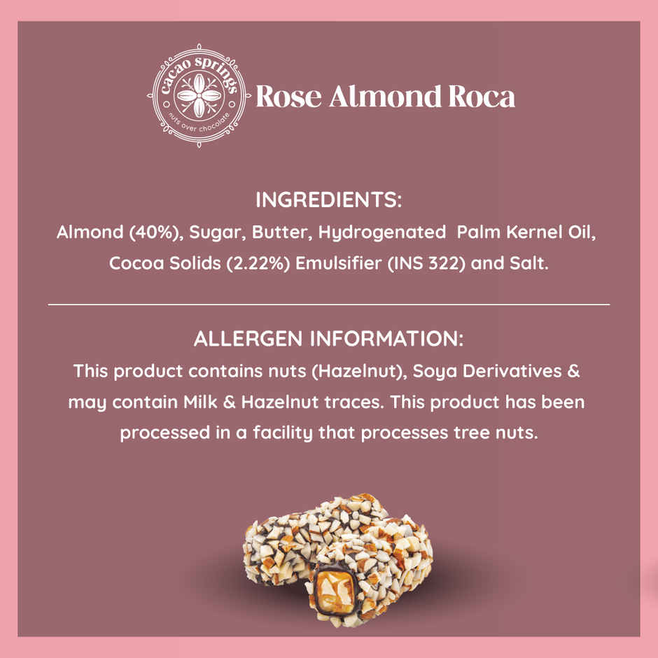 Cacao Springs Rose Almond Roca Chocolates