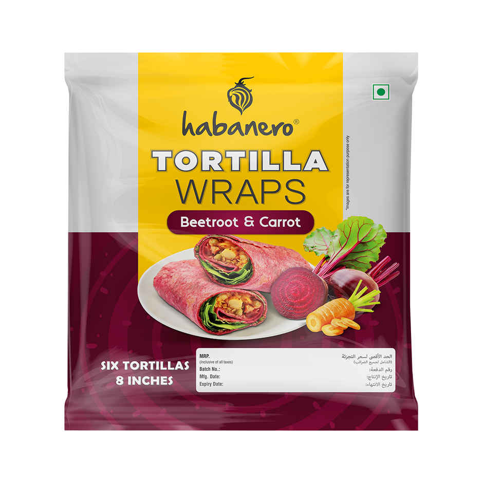 Habanero Beetroot & Carrot Tortilla Wraps