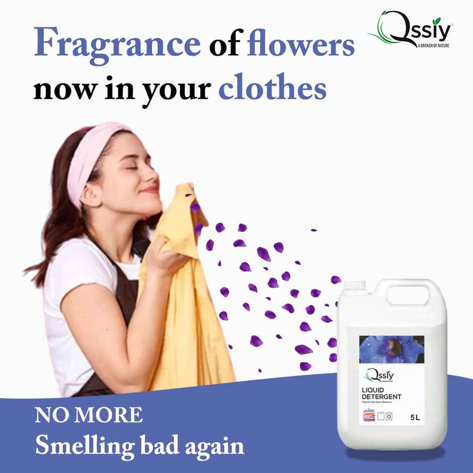 Qssiy Liquid Detergent Top Load Front Load | Detergent Liquid For Washing Machine | Fresh (5L) & Qssiy Lime And Basil Fragrance Dishwash Liquid Gel (5L) Combo 