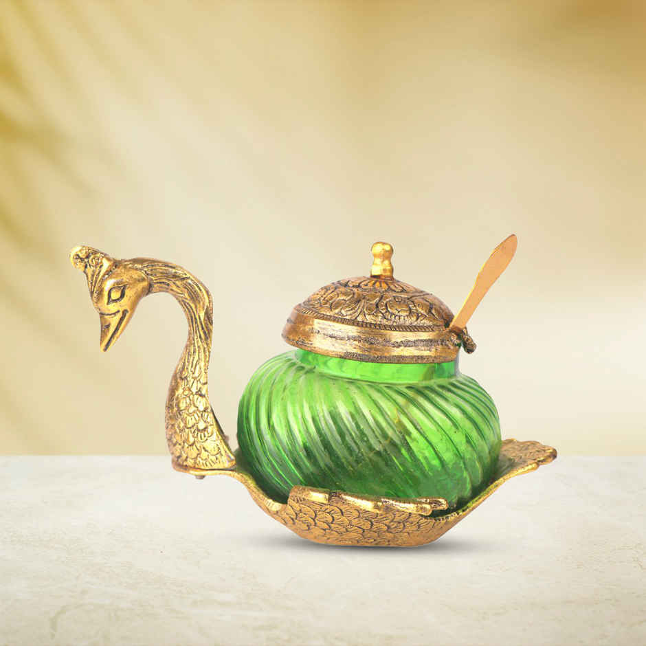 Devnidhii Bowl Glass Duck with Spoon