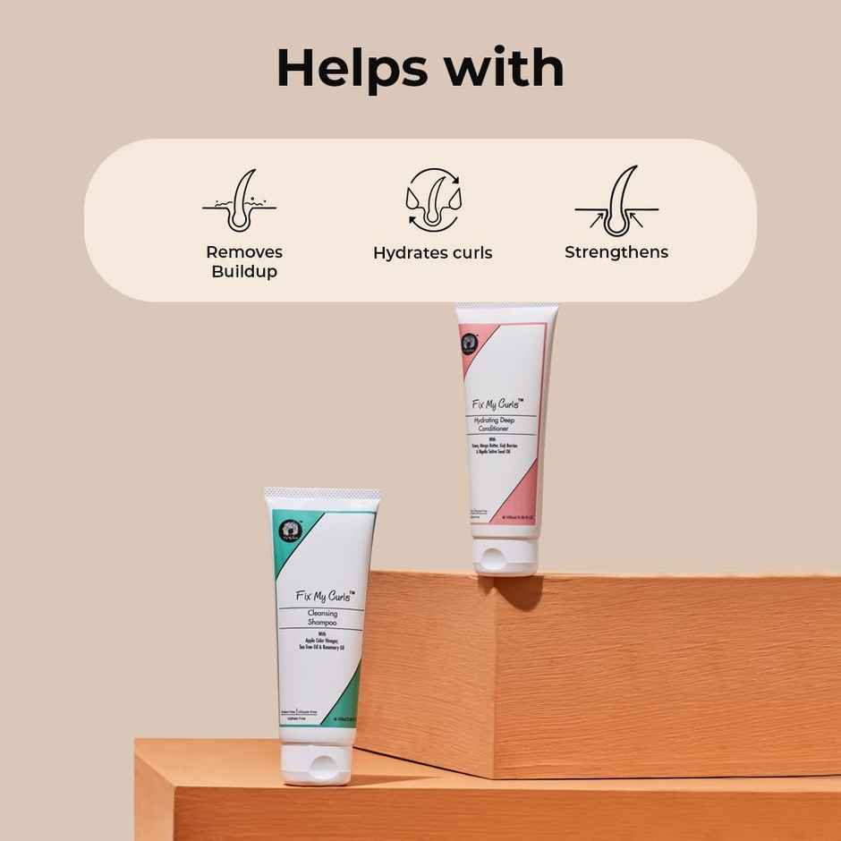 Fix My Curls Cleansing Shampoo & Hair Conditioner For Nourishing & Moisturizing