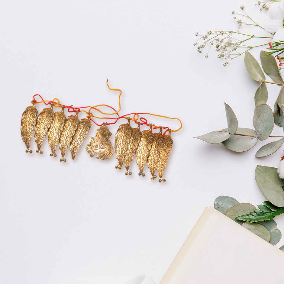 Kalash Bandarwan Toran | Gold and Red | Devnidhi