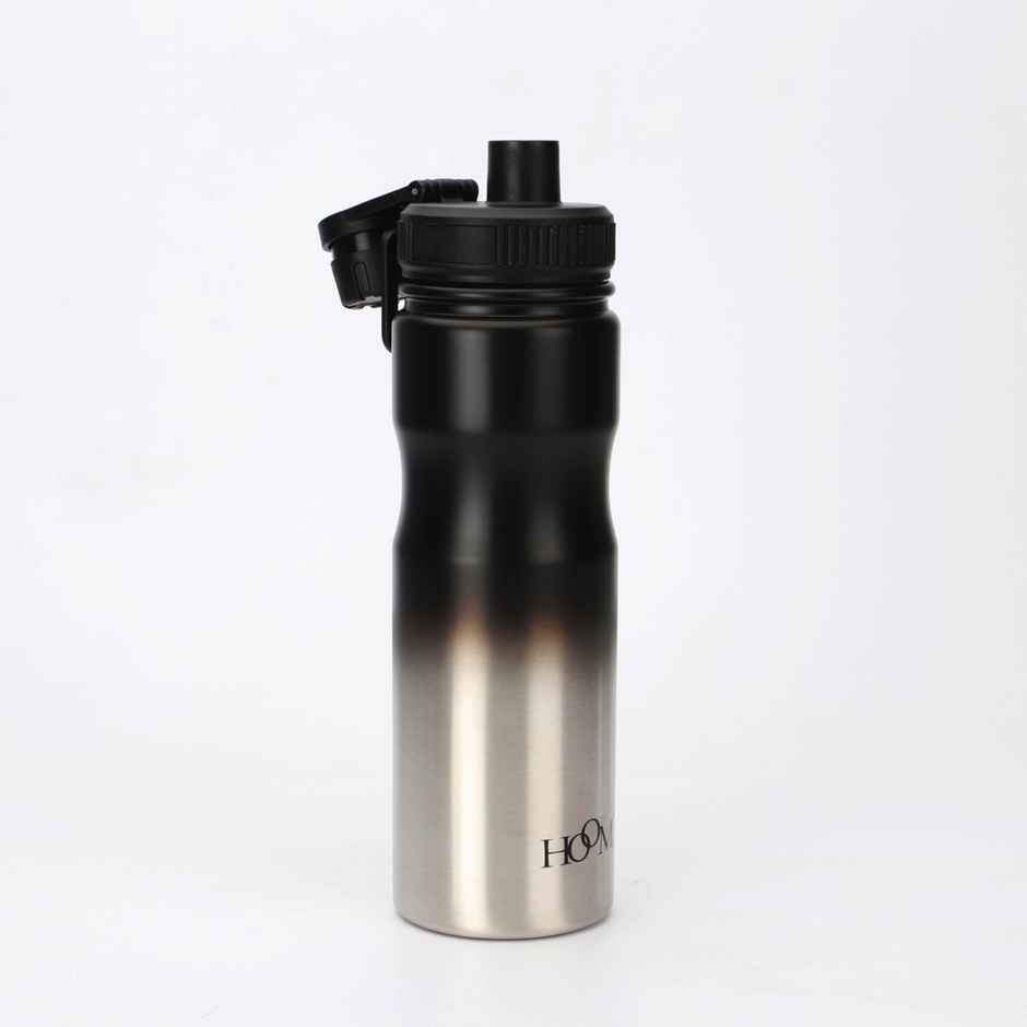 Hoom Gradient Colour Effect Vacuum Stainless Sports Water Bottle | HMNSSB 053 | Black | 600 ml