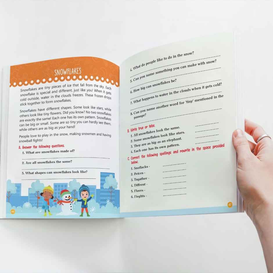 Reading Comprehension Activity Book for Kids | English Grammar | Reading and Writing Activities