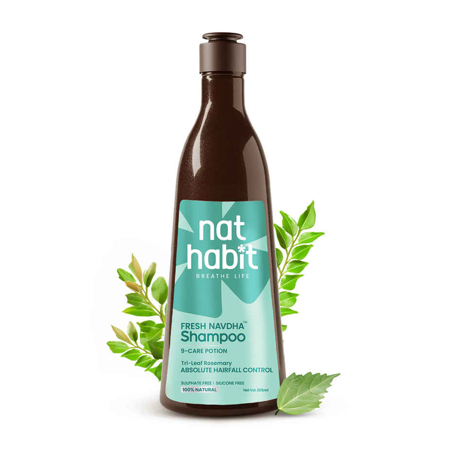 Nat Habit Anti-Hair Fall Rosemary Shampoo (250ml) & Nat Habit Anti-Hair Fall Rosemary Conditioner For Women & Men, Hair Tangle Control Sulphate (150ml) Combo