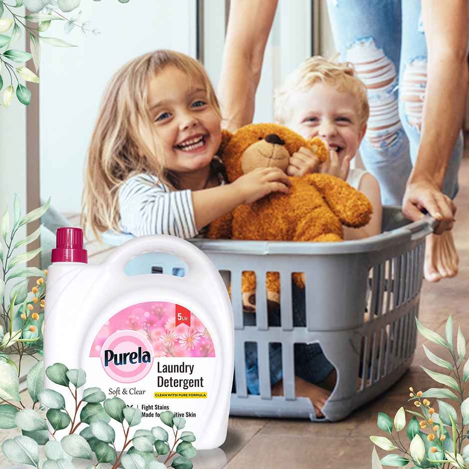 Purela Rose Top & Front Load Balanced pH Non-Toxic Detergent Liquid