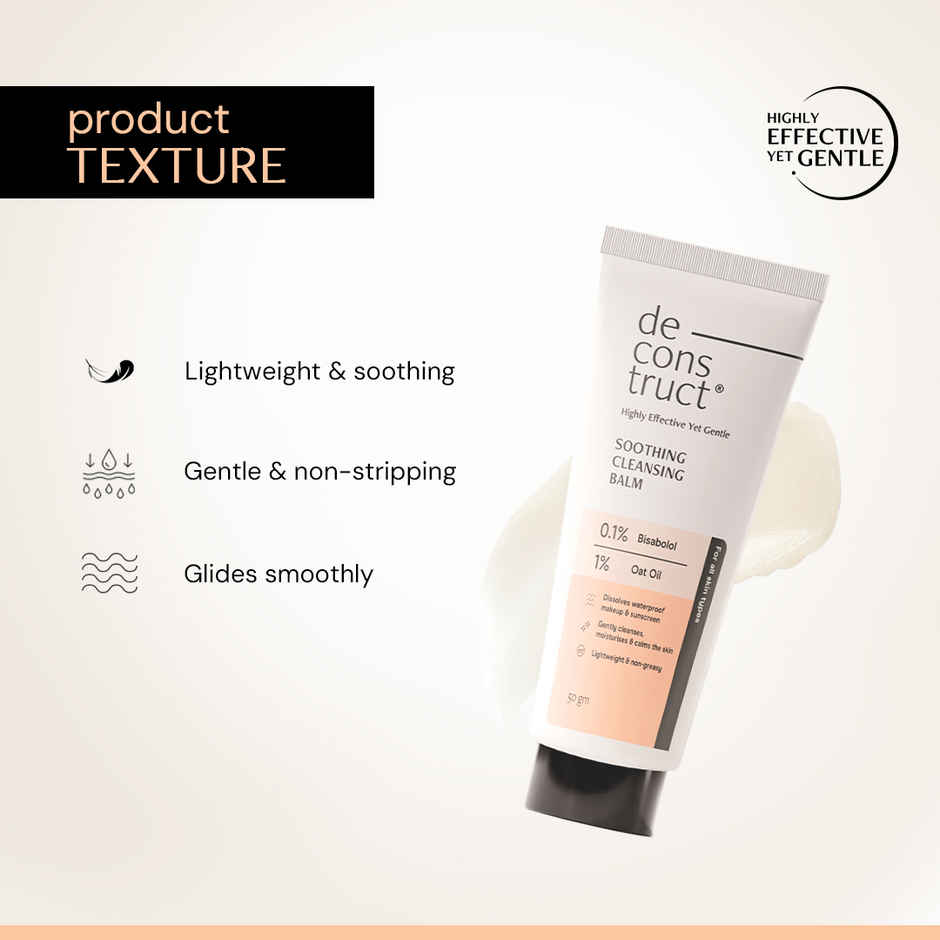 Deconstruct Soothing Cleansing Balm | With Bisabolol & Oat Oil | Removes Waterproof Makeup