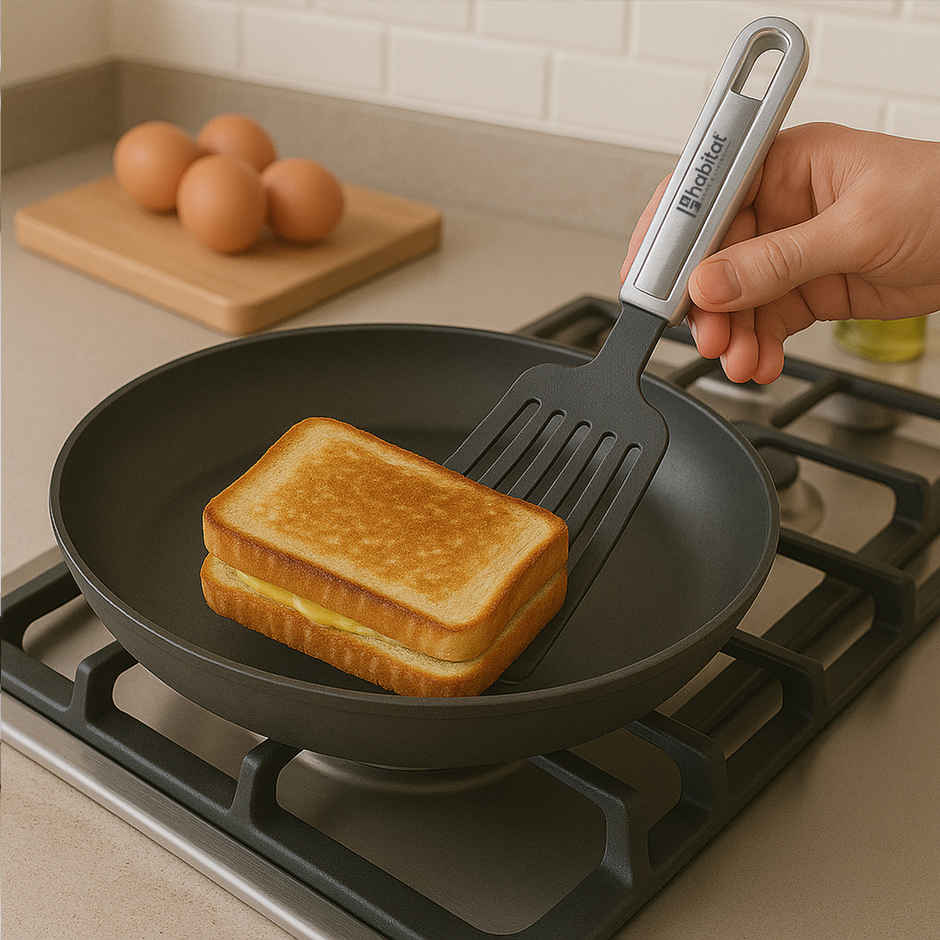 Habitat Premium Nylon Long Turner | Perfect Elegant Functionality | Hanging Loop | Dish Washer Safe