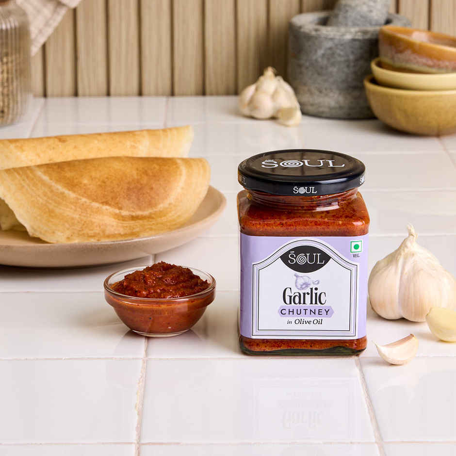 ADF Soul Garlic Chutney In Olive Oil