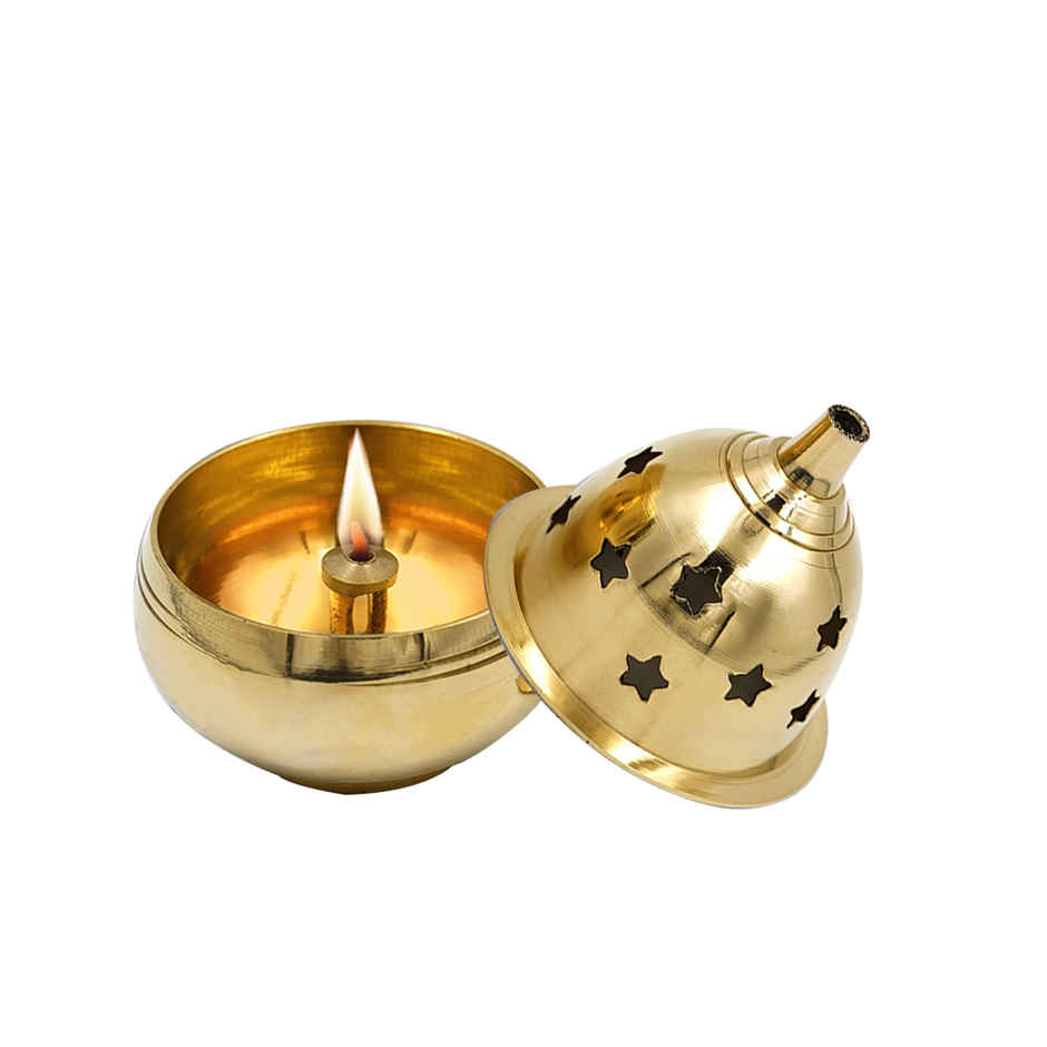 Nitya Kuber Goblet | Traditional | Brass | Kuber Diya | Shubhkart