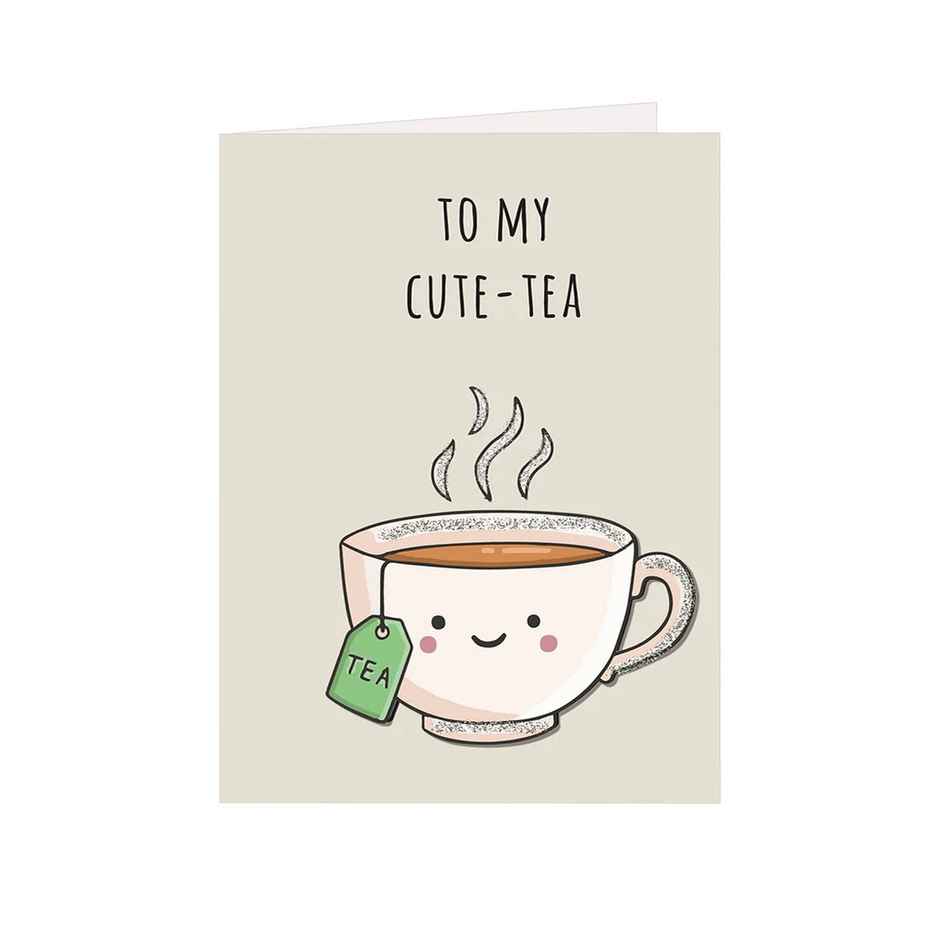 Itsy Bitsy Greeting Card & Envelope My Cute-tea 4 x 6 Inch Approx 2 Pc Pb Lb