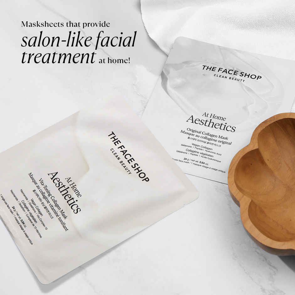 The Face Shop Vita-Toning Collagen Face Mask With Glutathione & Hyaluronic Acid